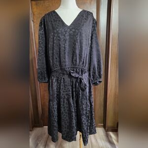 Lane Bryant Black Animal Print Dress